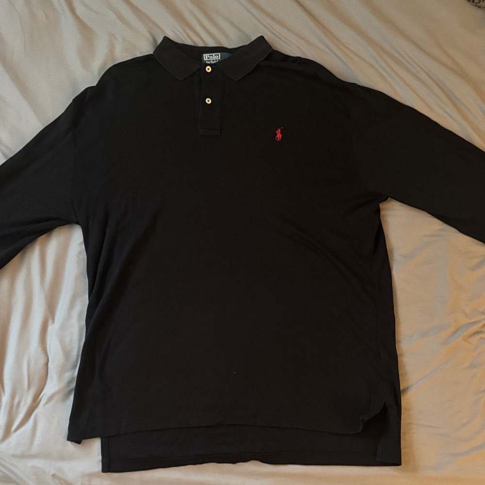 Polo by Ralph Lauren Men's Black Long Sleeve Polo